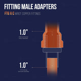 Supply Giant GDNA0100-5 Male Adapter Fitting FTG x MIP Connections, 1, Copper