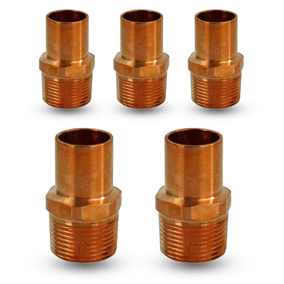 Supply Giant GDNA0100-5 Male Adapter Fitting FTG x MIP Connections, 1, Copper