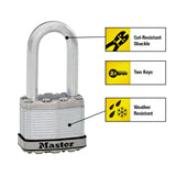 Master Lock M5XDLH Magnum Heavy Duty Padlock with Key, 1 Pack Silver
