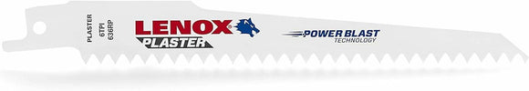 LENOX Tools Reciprocating Saw Blade with Power Blast Technology, Bi-Metal, 6-inch, 6 TPI, 5/PK