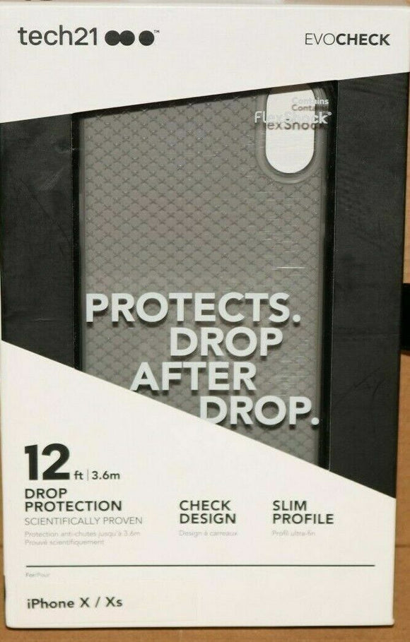 Tech21 Evo Check Drop Protection Case Cover for Apple iPhone X/XS Black