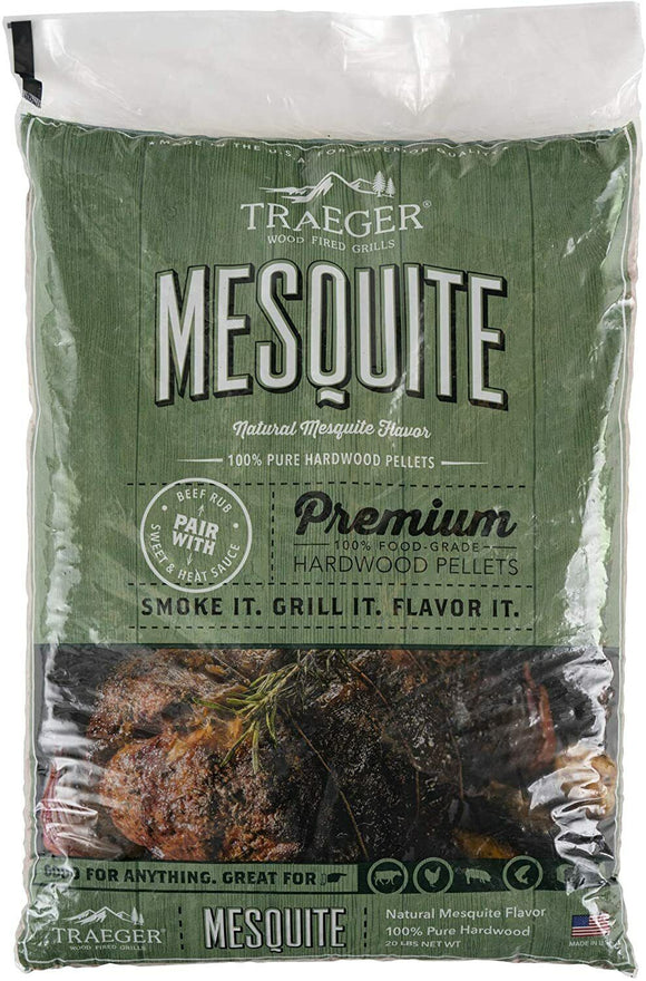 Traeger Grills PEL305 Mesquite 100% All-Natural Hardwood Pellets Grill, Smoke