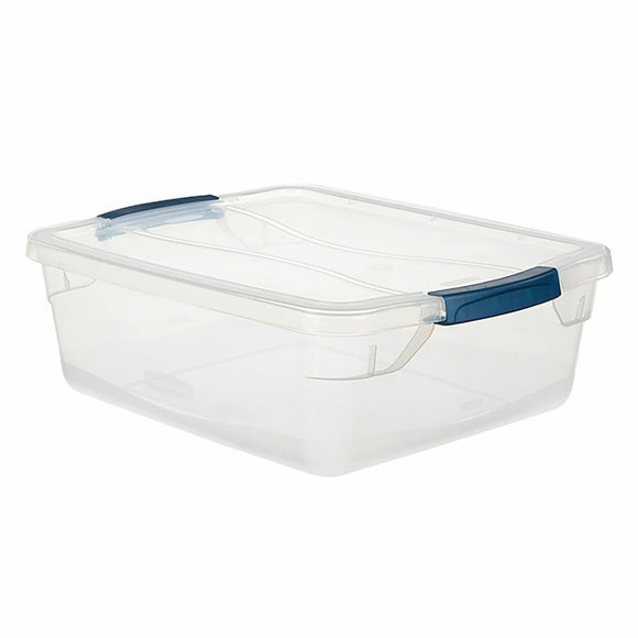 Rubbermaid FG3Q22CLMCB Latching Storage Container, 15 qt, 16.8 in L