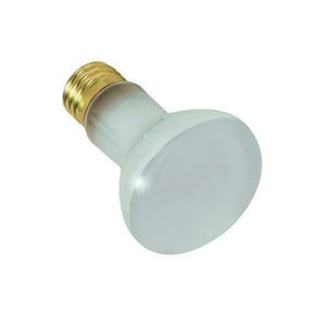 100 watt R20 Incandescent; Frost; 2000 average rated hours; 970 lumens; Medium b