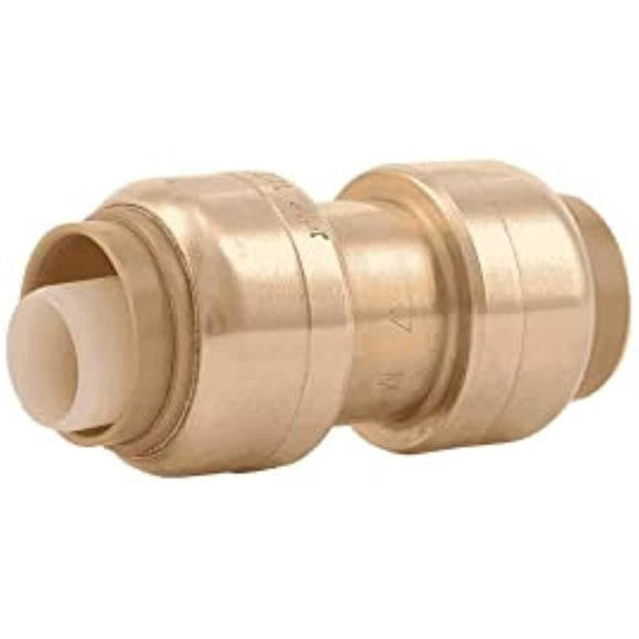 SharkBite 1/2 Inch Coupling, Pack of 4, Push to Connect Brass Plumbing Fitting, PEX Pipe, Copper, CPVC, PE-RT, HDPE, U008LFA4