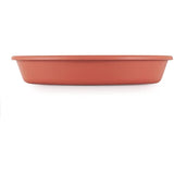 HC Companies Indoor Outdoor Classic Plastic 12 Inch Round Plant Flower Pot Planter Deep Saucer Drip Tray, Fits 10.25 Inch Pot, Clay