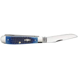 WR Case XX Pocket Knife Navy Blue Bone Trapper Item #2800 - (6254 SS) - Length Closed: 4 1/8 Inches