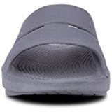 OOFOS Women's Unisex Slide Sandal,Slate,14 B(M) US Women / 12 D(M) US Men