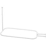 Zenna Home Never Rust Aluminum Curtain Claw Foot Tubs Hoop Shower Rod, 50"-72", White