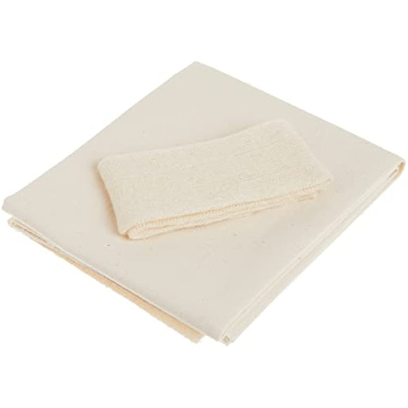 Regency Wraps Pastry Cloth & Rolling Set for Dough, 100% Cotton, Extra Large Cloth with 15