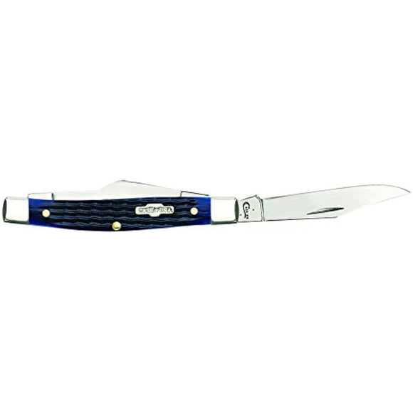 CASE XX WR Pocket Knife Navy Blue Medium Stockman Item #2806 - (6344 SS) - Length Closed: 3 1/4 Inches