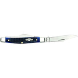 CASE XX WR Pocket Knife Navy Blue Medium Stockman Item #2806 - (6344 SS) - Length Closed: 3 1/4 Inches