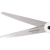 Fiskars 12-99118697WJ Easy Action 8 Inch Fabric Scissors, White