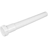 HIGHCRAFT Q34634 Plastic 12 Inch Extension Tube for Tubular Drain Applications 1-1/4 Inch White