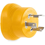 Camco Power Grip RV Generator Adapter | Features a Heavy-Duty 30 Amp Locking Male and Female Connection | Rated for 125 Volts / 3750 Watts (55333)