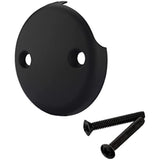 Universal Bathtub Drain Two Hole Overflow Faceplate with SS304 Screws Bathtub Overflow (Matte Black)