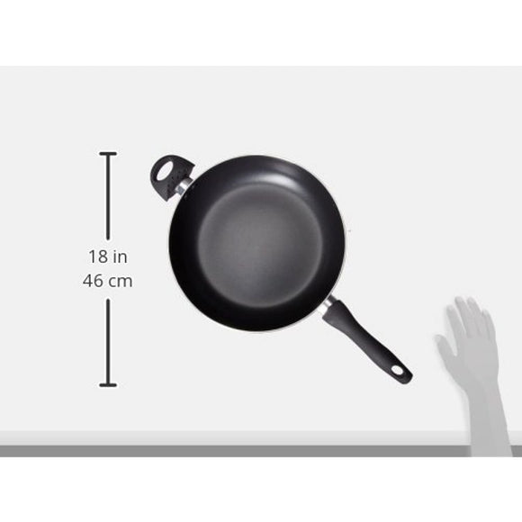 Vremi 12 Inch Nonstick Saute Pan Covered with Tempered Glass Lid - Big 5 Quart Capacity for Stir Fry Frying or as Saucepan - Non Stick Saute and Frying Pan - Deep Large and Ovenproof - Black