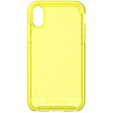 Tech21 Protective Apple iPhone XR Case Thin Patterned Back Cover with FlexShock - Evo Check - Neon Yellow