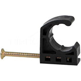 Highcraft ID234x50 Half Clamp J-Hook with Nail For Pex Tubing Pipe Support, 1/2 in, Black