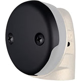 Universal Bathtub Drain Two Hole Overflow Faceplate with SS304 Screws Bathtub Overflow (Matte Black)