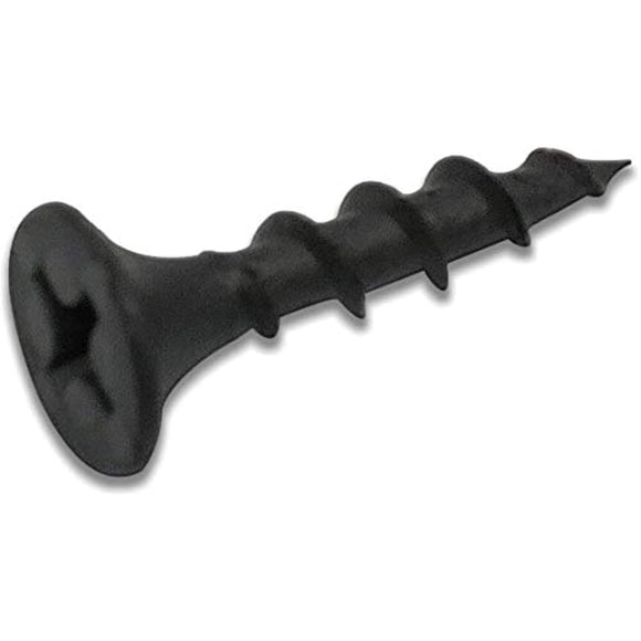 3/4 Inch #6 Coarse Thread Drywall Screw, Sharp Point, Black, 2 Bugle Head Phillips Drive, 1 Lb. Ideal Screw for Drywall Sheetrock, Wood, and More, 400 Screws