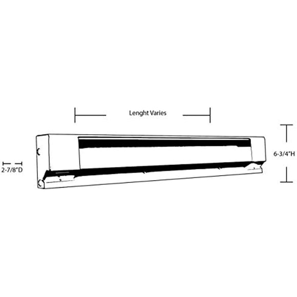 Fahrenheat F2546 6' Baseboard Heater, White