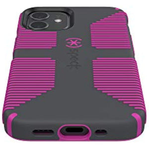 Speck Products CandyShell Pro Grip iPhone 12 Mini Case, Slate Grey/It’s a Vibe Violet (137595-9230)