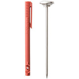 Taylor Precision Products Instant Read Analog Meat Food Grill BBQ Cooking Kitchen Thermometer with Red Pocket Sleeve for Calibration, 1 inch dial, Stainless Steel