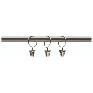 Umbra Clip 1-Inch Drapery Ring, Set of 10, Nickel