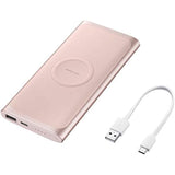 Samsung 2-in-1 Portable Fast Charge Wireless Charger and Battery Pack 10,000 mAh, Pink (US Version with Warranty)