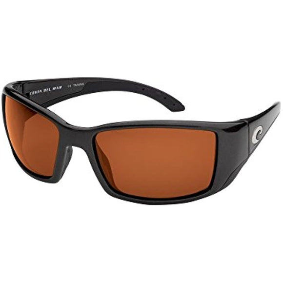 Costa Del Mar Blackfin Sunglasses - Black Frame - Copper Mirror COSTA 580 Lens