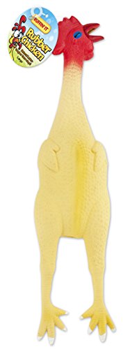 RUFFIN' IT Rubber Chicken Pet Toy, Large