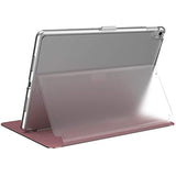 Speck Balance Folio Clear Case and Stand, Compatible with 9.7-inch iPad (2017/2018) iPad Air 2/iPad Air, Rose Gold Metallic/Clear