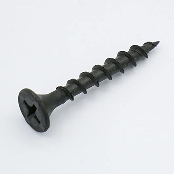 Qualihome #6 Coarse Thread Sharp Point Drywall Screw with Phillips Drive #2 Bugle Head, 1 Lb/Pound, Black, Ideal Screw for Drywall Sheetrock, Wood and More, 1-1/4 Inch, 260 Pack