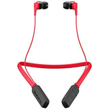 Skullcandy Ink'd Bluetooth Wireless Earbuds with Microphone, Noise Isolating Supreme Sound, 8-Hour Rechargeable Battery, Lightweight with Flexible Collar, Red/Black