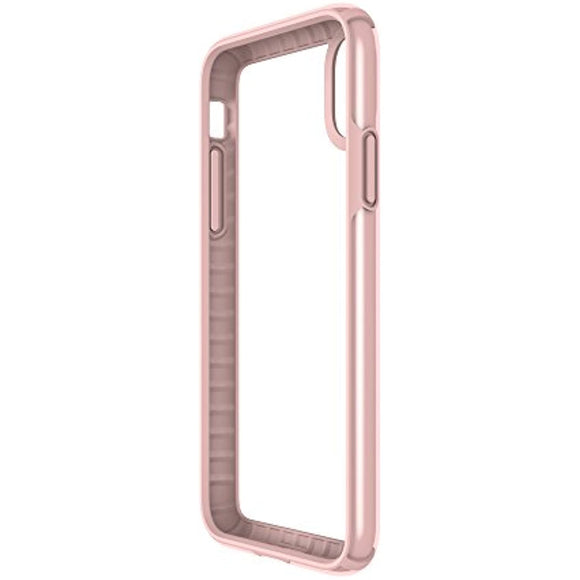 Speck iPhone XS Presidio Show Case, Show Off Your Phone and Stay Protected with IMPACTIUM 10-Feet Drop Protection, Clear/Rose Gold