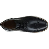 Cole Haan Men's Original Grand Shortwing Oxford Shoe, Black Leather/White, 13 Medium US