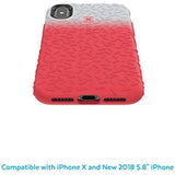 Speck Products CandyShell Fit iPhone XS/iPhone X Case, Dolphin Grey Mercury Red/Mercury Red