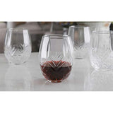 Elegant Stemless Wine Glasses (Set of 4) for Red or White Wine…