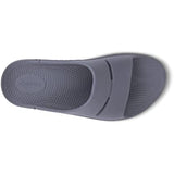 OOFOS Women's Unisex Slide Sandal,Slate,12 B(M) US Women / 10 D(M) US Men
