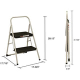 Cosco 2-Step Household Folding Step Stool, Gray