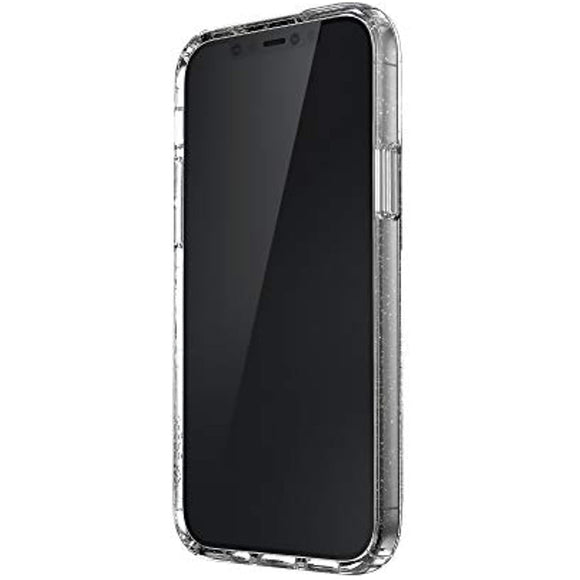 Speck Products Presidio Perfect-Clear + Glitter iPhone 12, iPhone 12 Pro Case, Clear with Gold Glitter/Clear