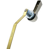 Universal Offset Decorative Front, Side, Corner, or Angle Mount Toilet Tank Flush Trip Lever Handle with Metal Nut, Fits Most Toilets (Satin Nickel)