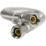 Flexcraf 27920-NL Faucet Supply Line Connects Kitchen Sink to Water Supply, Braided Faucet Connector with 3/8 In FIP Female Compression Fitting Stainless Steel 20 in