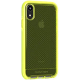 Tech21 Protective Apple iPhone XR Case Thin Patterned Back Cover with FlexShock - Evo Check - Neon Yellow