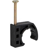 Highcraft ID234x50 Half Clamp J-Hook with Nail For Pex Tubing Pipe Support, 1/2 in, Black