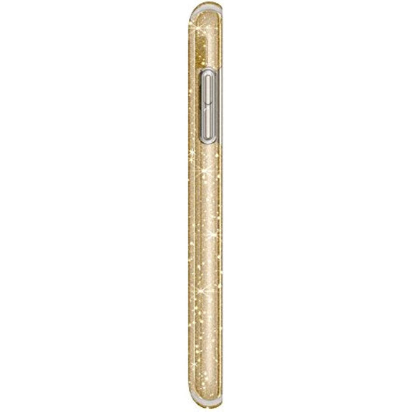 Speck Products Presidio Clear + Glitter Cell Phone Case for Samsung J3 (2017) - Clear With Gold Glitter