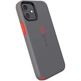 Speck Products CandyShell Pro iPhone 12 Mini Case, Moody Grey/Turbo Red (137593-9228)