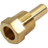 Raven R1519-NL Hot Water Thermometer with IPS Well, Circular Dial, Bi-Metallic Element; Aluminum Stem & Case material, Connection Back, Adjustable Angle, Economical & Accurate