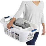 Rubbermaid Hip Hugger Laundry Basket, Standard, White, 1.86 cu ft